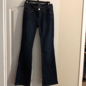 WHBM dark wash boot cut jeans 6R